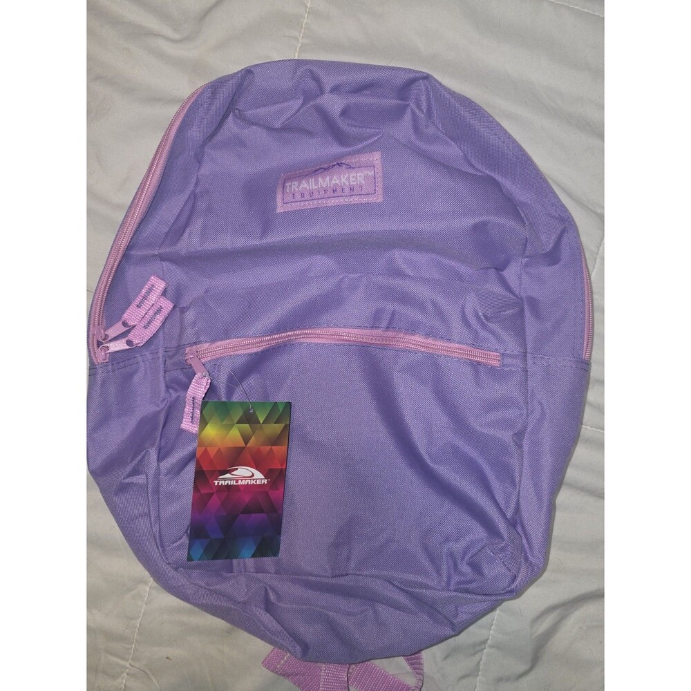 NWT trailmaker brand purple and pink full size backpack bookbag purse tote bag!